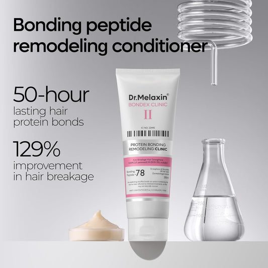 Bondex Protein Bonding Remodeling Conditioner With Argan Oil | Hair Clinic For Shiny Hair | Strengthening Keratin & Peptides Bonder | Repair & Restore Strength Of Dry, Damaged Hair