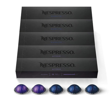 Nespresso Capsules Vertuo, Espresso Variety Pack, Medium And Dark Roast Espresso, 50-Count Espresso Coffee Pods, Brews 1.35Oz