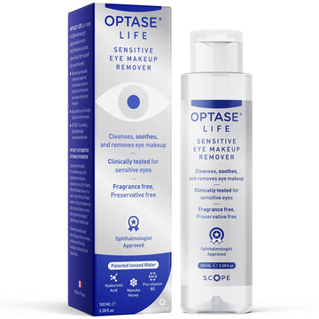 Optase Life Sensitive Eye Makeup Remover – Gentle & Effective For All Skin Types - Breakthrough Innovation Vs Traditional Micellar Water - 100Ml