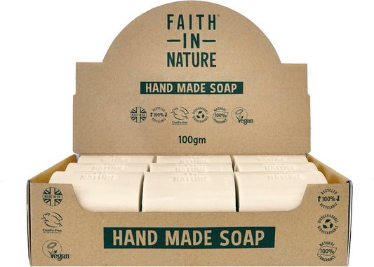 Faith In Nature Natural Lavender Hand Soap Bar Box Set, Relaxing, Vegan & Cruelty Free, No SLS or Parabens, 18 x 100g : Amazon.co.uk: Beauty