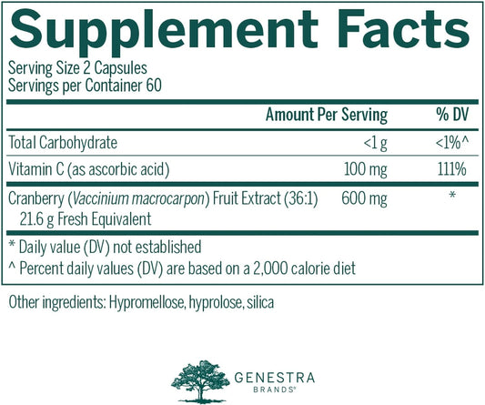 Genestra Brands Cranberry Plus | Support For Urinary Tract Health | 120 Capsules