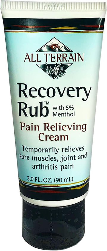 All Terrain Recovery Rub Soothing Massage Cream 3oz, Natural Relief for Muscle Aches and Pains