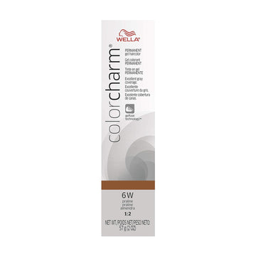 Colorcharm Permanent Gel, Hair Color For Gray Coverage, 6W Praline