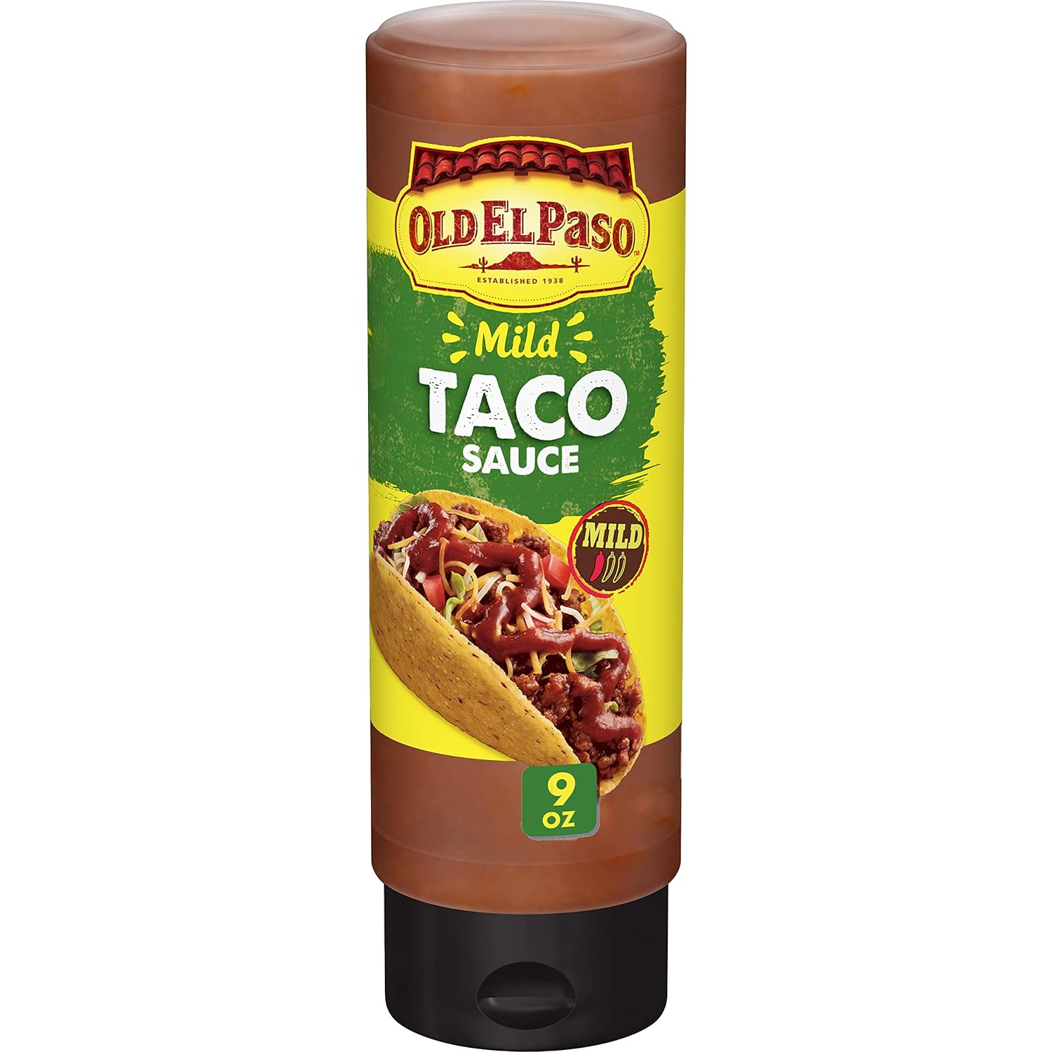 Old El Paso Taco Sauce, Mild, Squeeze Bottle, 9 oz
