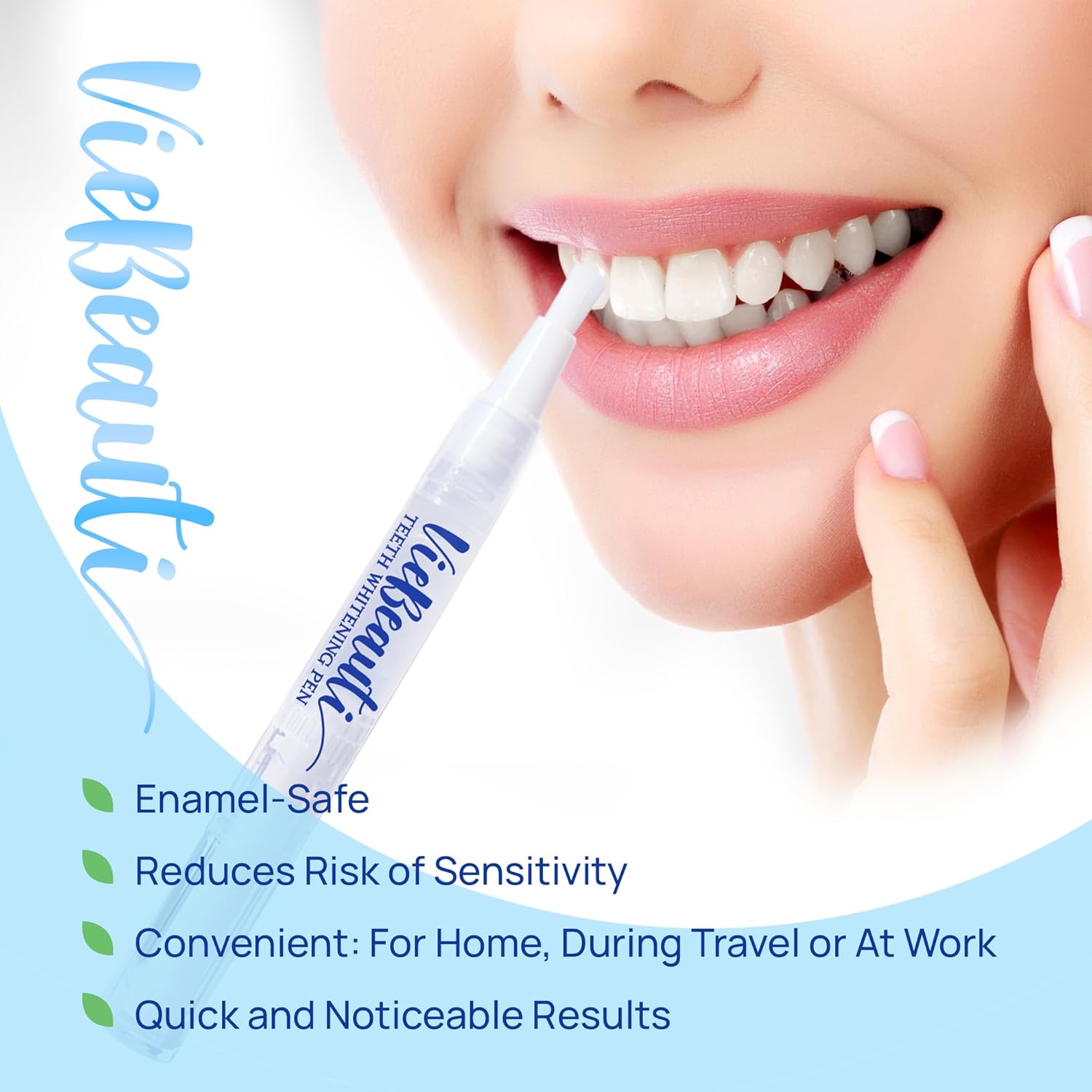 Viebeauti Teeth Whitening Pen Gel: No Sensitivity With Remineralizing Pen, Carbamide Peroxide Removes : Health & Household