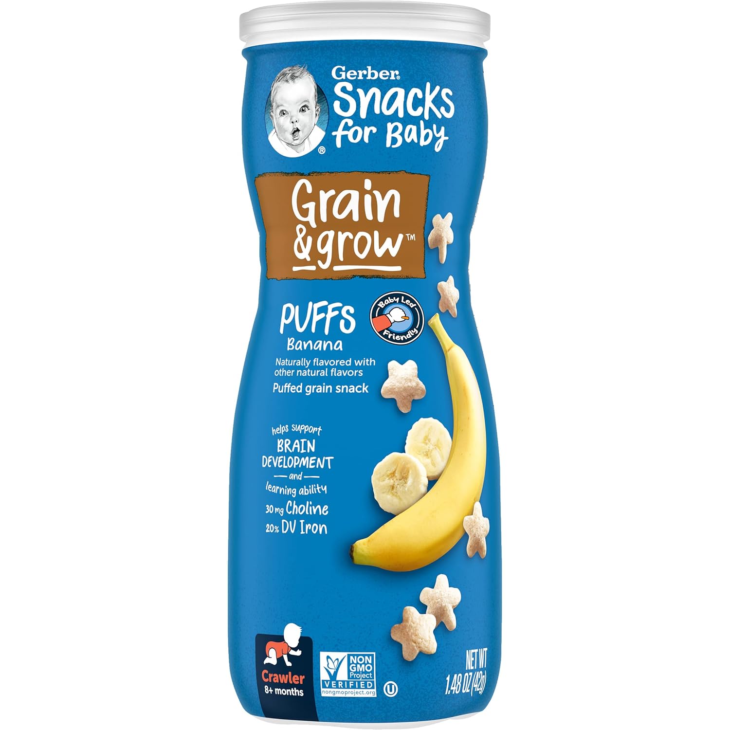 Gerber Baby Snacks Puffs Banana, 1.48 Oz