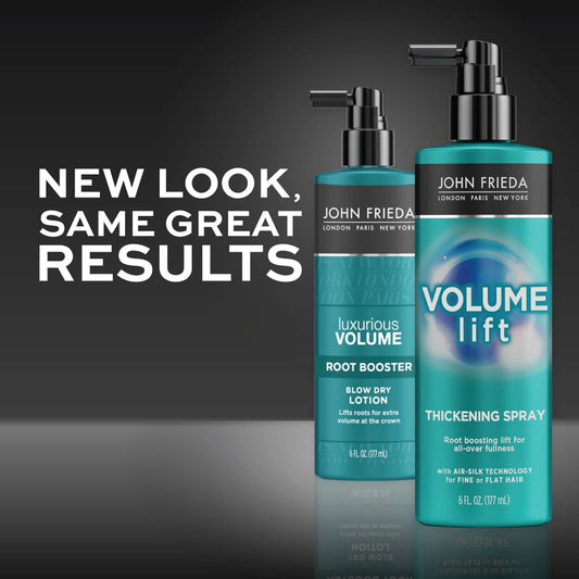 John Frieda Volume Lift Thickening Spray For Fine Or Flat Hair - Instant Root Booster With Air-Silk Technology - 6 Ounces