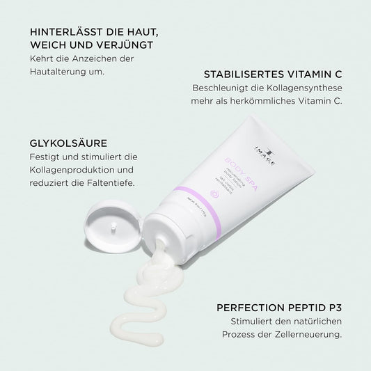 Image Skincare, Body Spa Body Lotion, Glycolic Acid, Macadamia Seed Oil And Shea Butter To Moisturize And Resurface Rough Dry Skin, 6 Oz