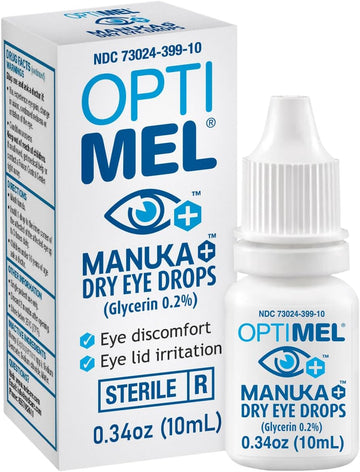 Optimel Manuka Honey Eye Drops 10Ml - Dry Eye Treatment & Relief - Blepharitis, Corneal