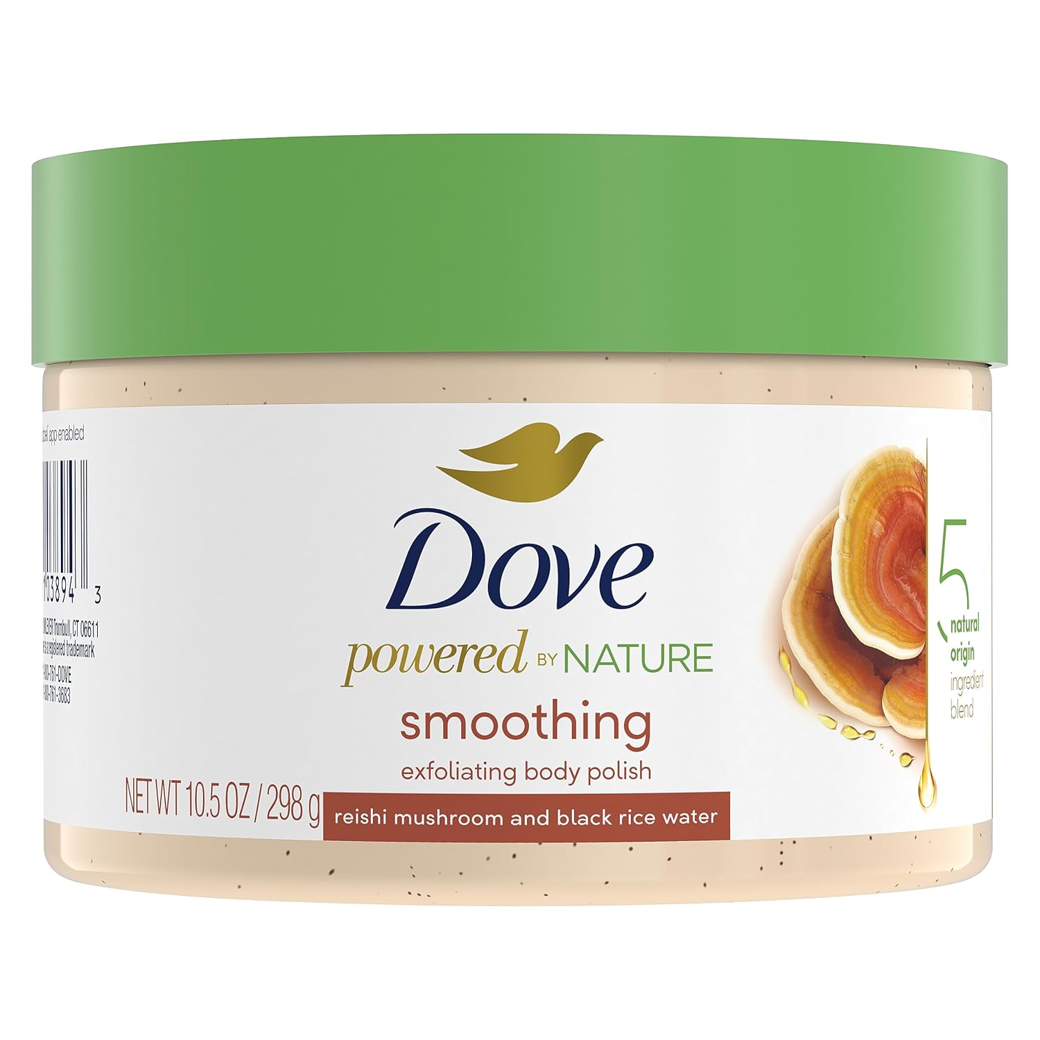 Dove Powered By Nature Smoothing Body Polish Exfoliating With 5 Natural Origin Ingredient Blend For Skin Care 10.5 Oz