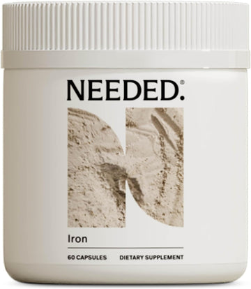 Needed. Iron for Prenatal, Pregnancy, Breastfeeding, Postpartum | Thyroid Function, Immune Support, Energy, Birth Weight, Baby's Neural Development | 60ct