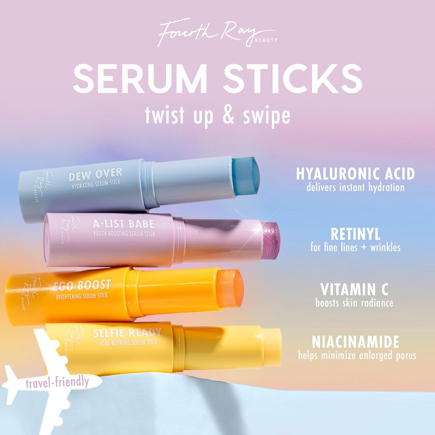 Colourpop Retinol Serum Stick - Anti-Aging, Water-Free Beauty Balm Serum For Glowy Summer Makeup Prep - Naturally Derived Retinol & Cloudberry Oil To Help Boost Radiance - A List Babe (0.25 Oz) : Beauty & Personal Care