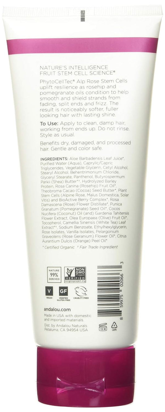 Andalou Naturals Leave In Hair Conditioner 0.42, 1000 Roses Complex Color Care, 6.8 Fl Oz