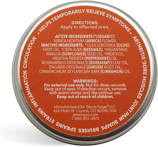 Green Pain Relief Skin Salve, All-Natural Pain Relief Formula For Arthritis, Sore Muscles & Bruises, Rapid Relief, 4 Oz Jar