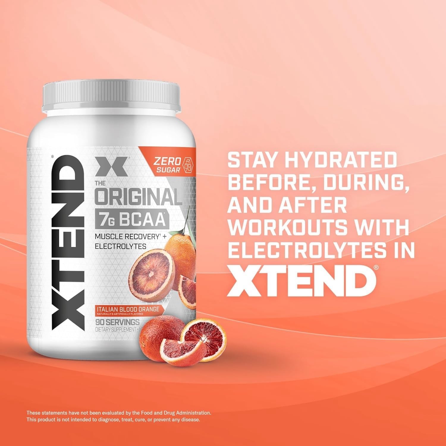 Scivation Xtend Original BCAA, Italian Blood Orange, 90 Servings, 1260 gm : Health & Household