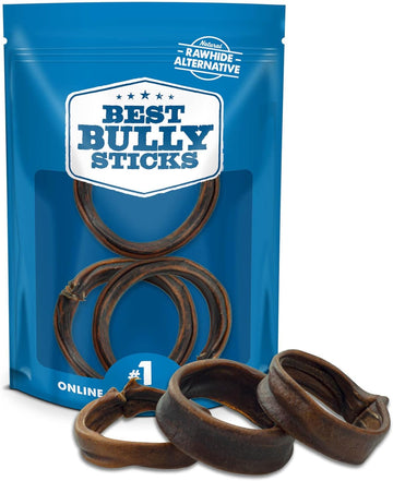 All Natural Puppy Teething Rings - Usa Baked & Packed Highly Digestible Rawhide Alternative Chew - Free-Range Grass-Fed Beef 95% Collagen Dog Treats For Small & Senior Dogs & Light Chewers - 3 Pack