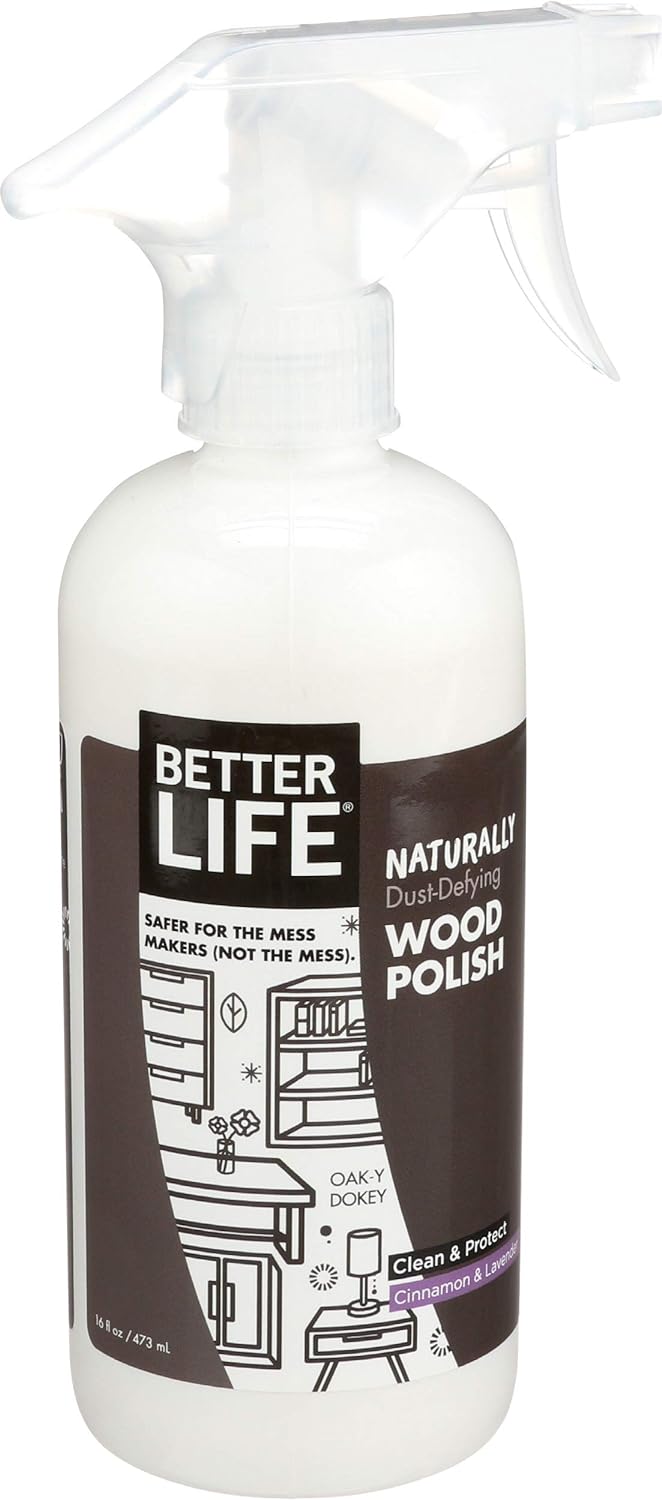 Better Life Natural Oak-y-Dokey Wood Cleaner and Polish Cinnamon and Lavender, 16 Oz, 16 Fluid Ounce : Health & Household