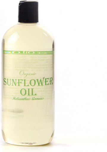 Mystic Moments | Organic Sunflower Carrier Oil 1 Litre - Pure & Natural Oil Perfect For Hair, Face, Nails, Aromatherapy, Massage And Oil Dilution Vegan Gmo Free
