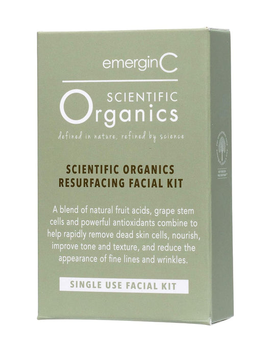 Emerginc Scientific Organics Resurfacing Facial Kit - Single-Use Exfoliating Skincare Set For Removing Dead Skin Cells + Reducing Appearance Of Wrinkles - Diy Facial Kit