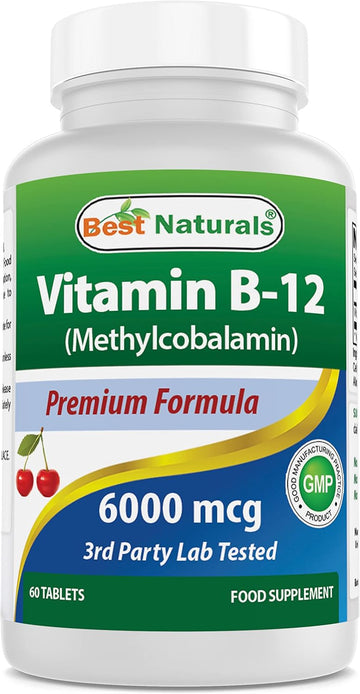Best Naturals Vitamin B12 6000 Mcg 120 Tablets