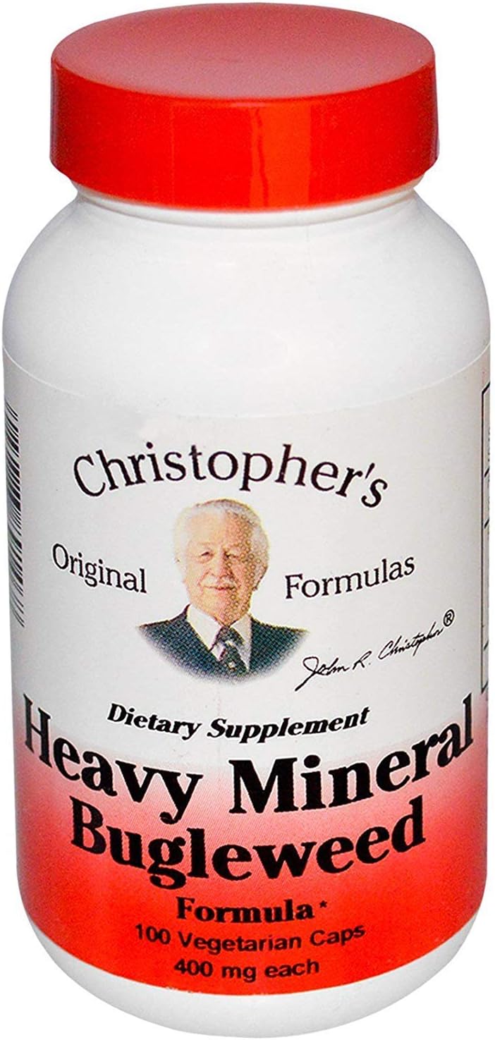 Heavy Mineral Bugleweed Formula, 400 mg, 100 Vegetarian Caps, Christopher's Original Formulas