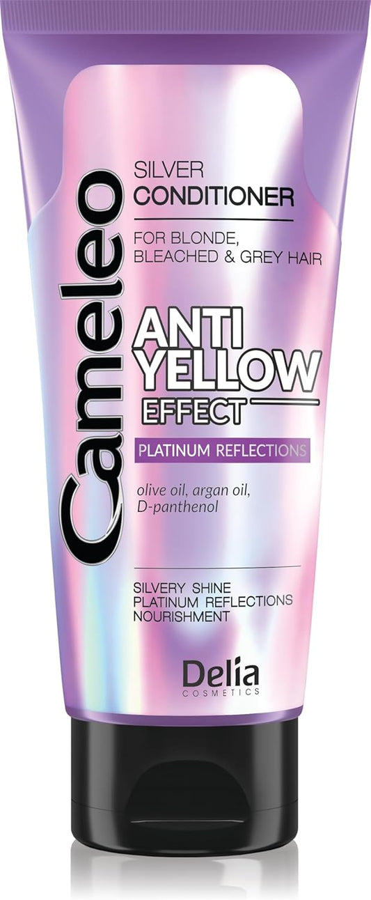 Cameleo - Silver Conditioner - No Yellow Colour - for Blonde, Grey, White Hair - UV Protect – Daily Use - Purple Instensive Conditioner for Highlighted & Bleached Hair - No Parabens - 200ml : Amazon.co.uk: Beauty