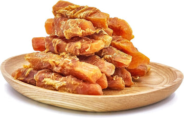 Jungle Calling Dog Treats, Skinless Chicken Wrapped Sweet Potato, Gluten And Grain Free, Chewy Dog Bites For Balanced Nutrition, 10.6 Oz