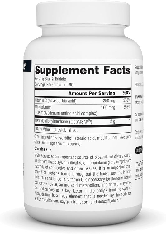 Source Naturals Msm (Methylsulfonylmethane), Dietary Sulfer Supplement, 1000 Mg - 120 Talets