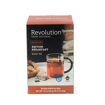 Revolution Tea® English Breakfast Tea [The Original] – British Breakfast – Premium Full Leaf Tea – Biodegradable Infuser Tea Bags – Black Tea – 20 Bags