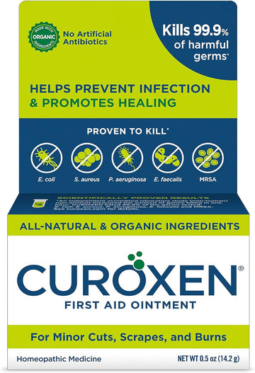 CUROXEN First Aid Antibiotic Ointment, 0.5oz | All-Natural & Organic Ingredients (0.5oz Vertical)