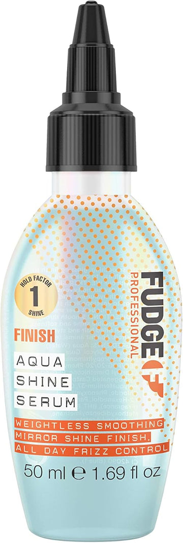 Fudge Professional Aqua Shine Hair Serum, Hyaluronic Acid, Frizz Control Water Serum For Smooth And Shiny Hair, 50 Ml