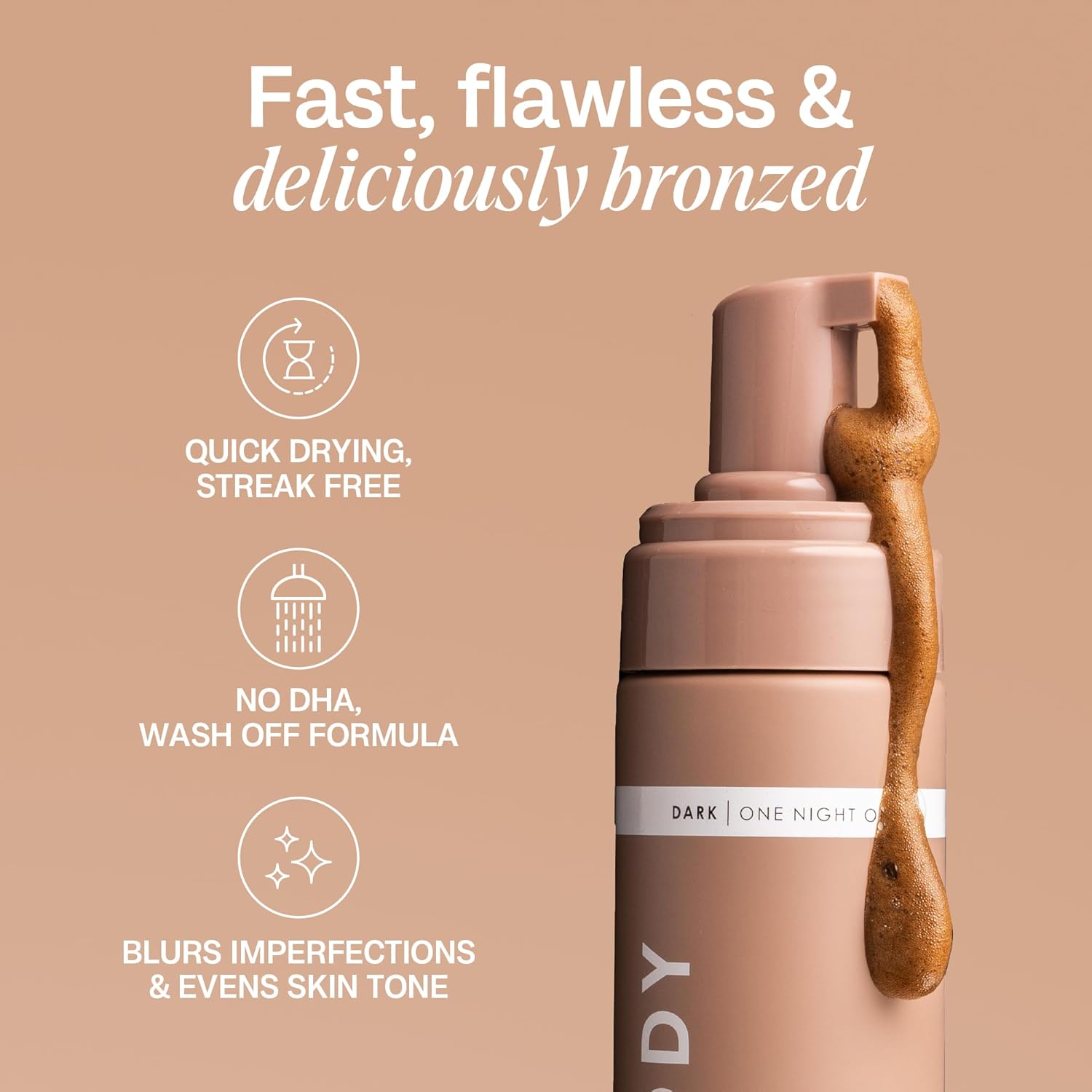 Bali Body Instant Tan Mousse | Dark self tanner, streak-free with quick-dry tanning | Chocolate-tinted sunless tanner with Natural looking fake tan | 200ml/6.7oz : Amazon.co.uk: Beauty