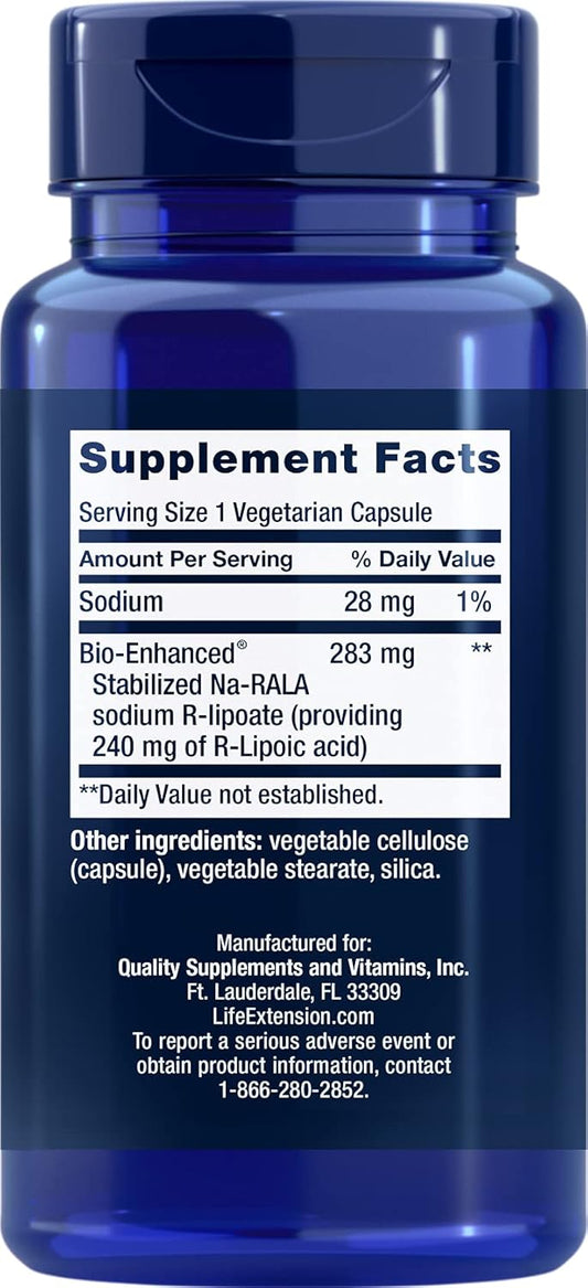 Life Extension Super R Lipoic Acid, 60 Capsules (2 Pack)