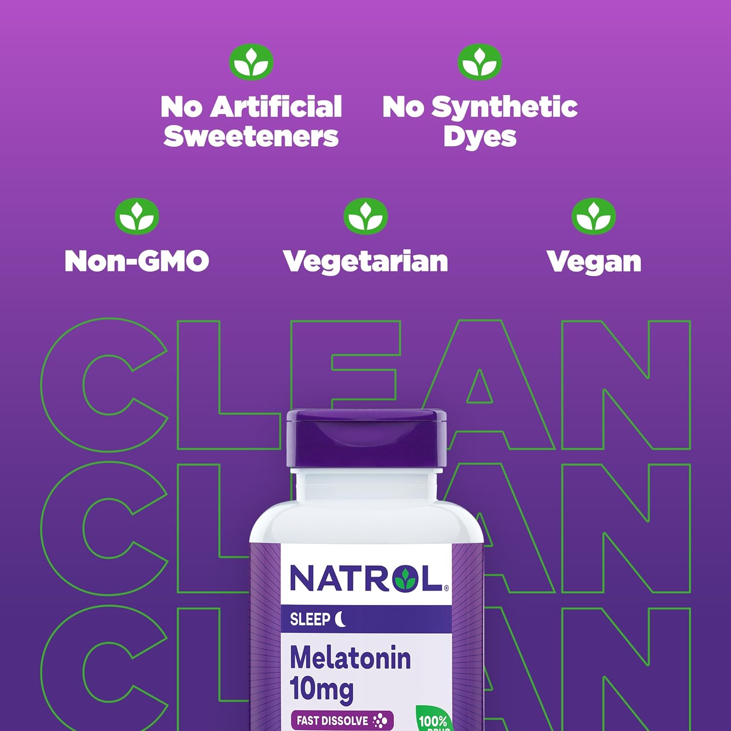 Natrol Fast Dissolve Melatonin 10 mg, Dietary Supplement for Restful Sleep, Fast-Dissolve Tablets for Adults, 100 Citrus-Flavored Melatonin Tablets, 100 Day Supply : Health & Household