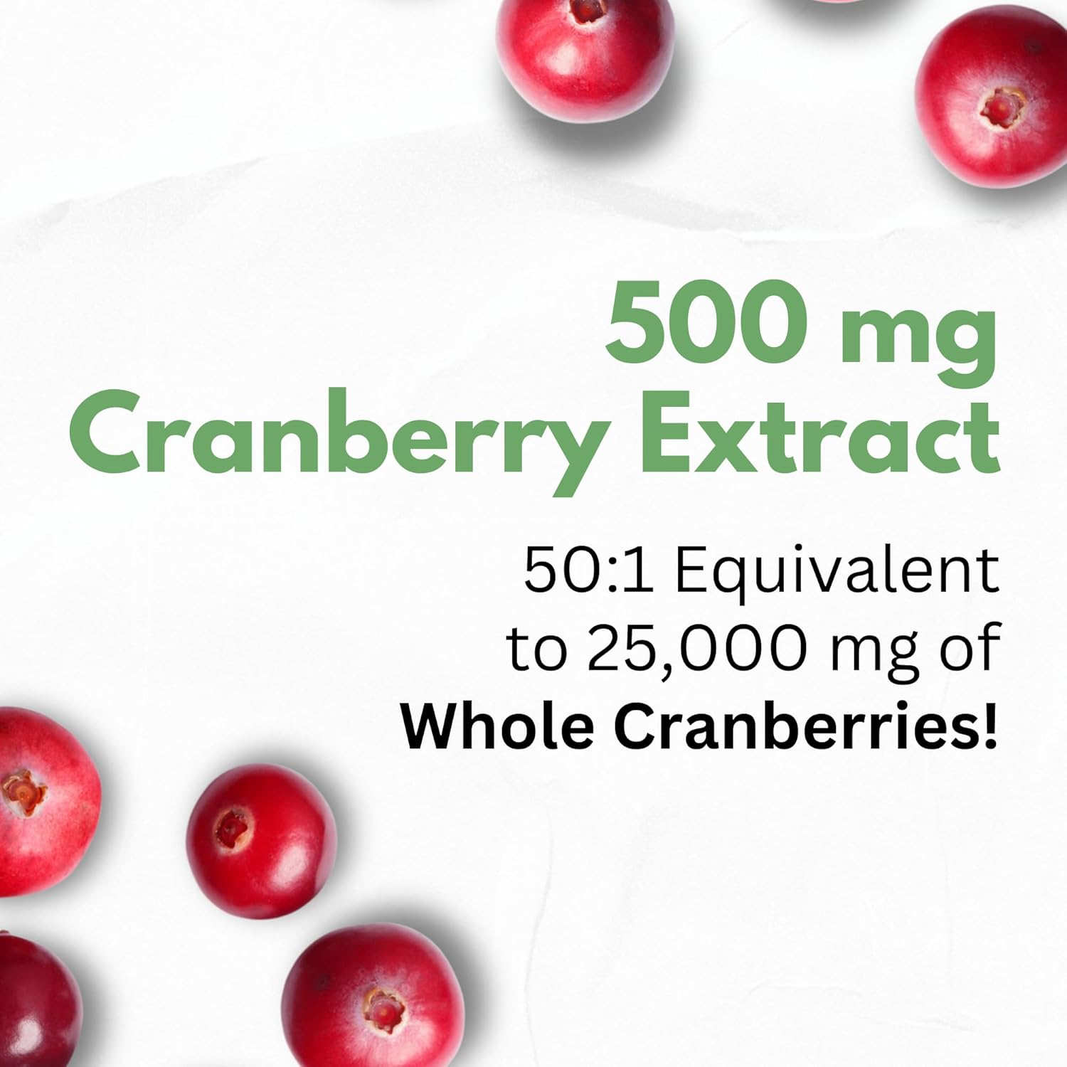 Cranberry Extract Pills - Super Strength 50:1 Whole Fruit Concentrate Equals To 25,000Mg Of Fresh Cranberries Plus Dandelion & Uva Ursi - Natural Uti Support - Kidney Cleanse & Urinary Tract Health : Health & Household