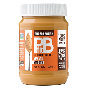 Pbfit Peanut Butter: 10G Plant Based Protein Per Serving - Keto And Vegan Nut Butter - No Palm Oil, Clean & Natural Ingredients - No Artificial Sweeteners Or Preservatives - 16Oz