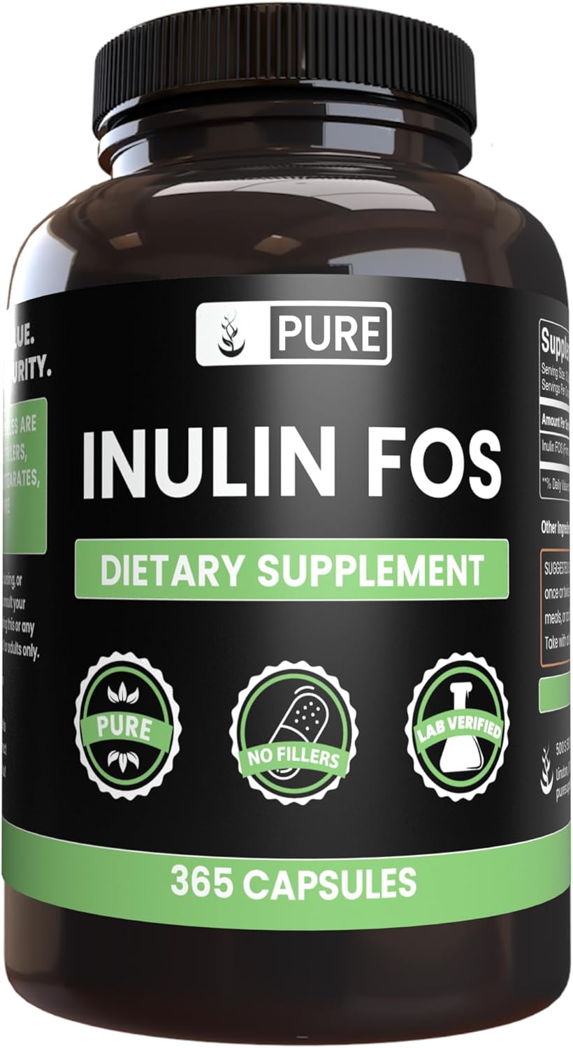 Pure Original Ingredients Inulin (365 Capsules) No Magnesium Or Rice Fillers, Always Pure, Lab Verified