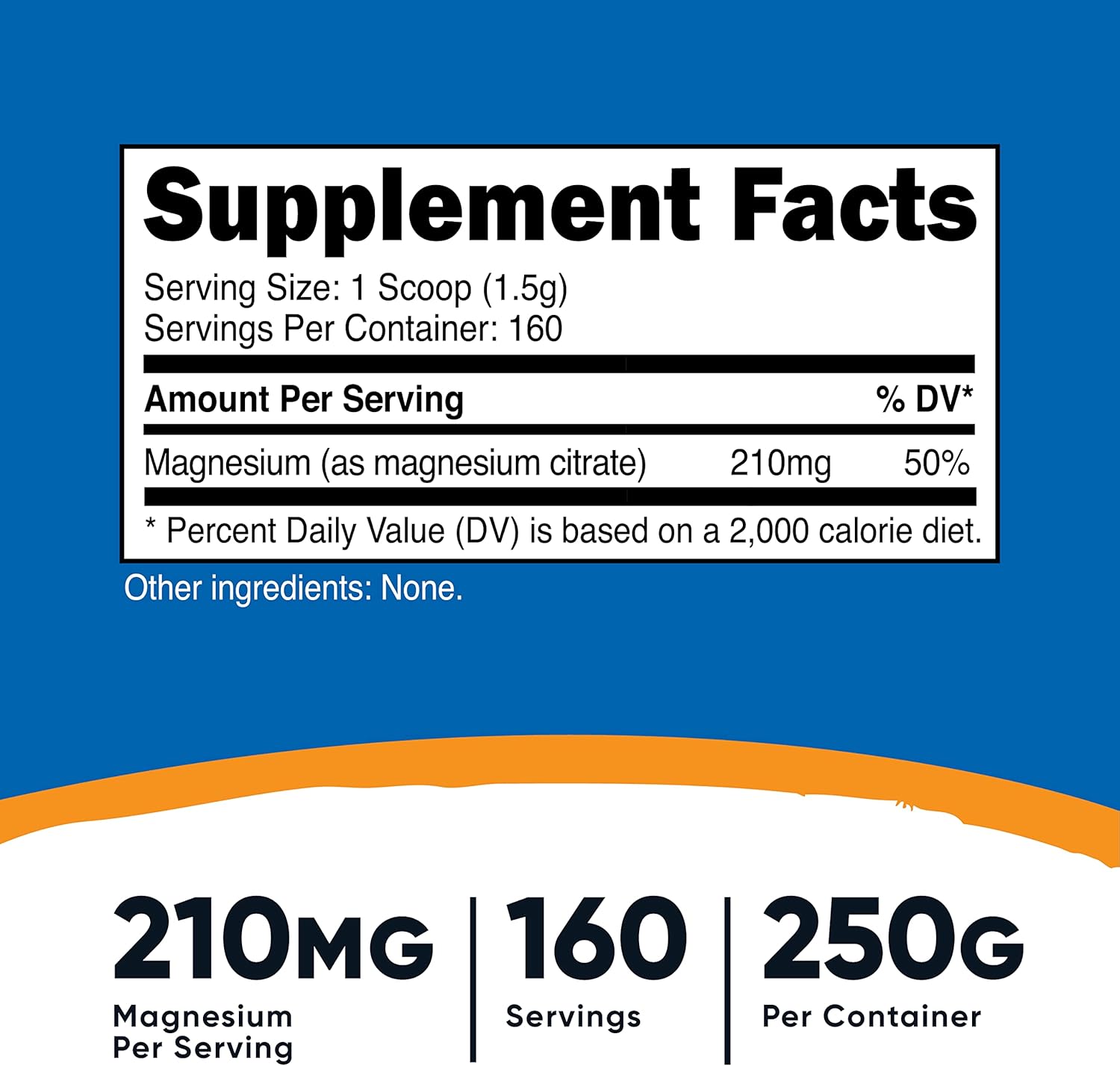 Nutricost Magnesium Citrate Powder (Unavored, 250 Gram)