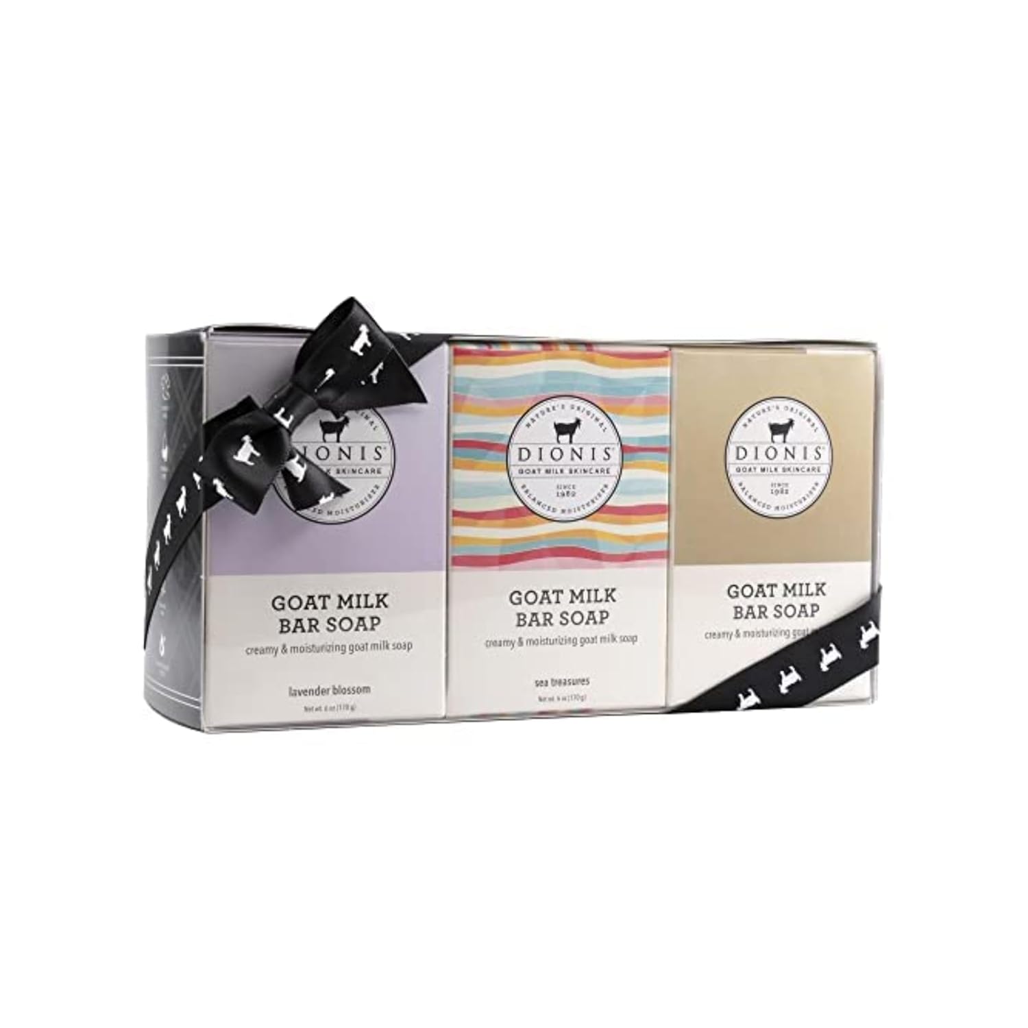 Dionis Goat Milk Bar Soap Expanded Gift Set Of 6 Moisturizing Triple Milled Soap Bars For All Skin Types – Paraben Free, Cruelty Free, Made In The Usa - Nourishes, Moisturizes & Hydrates Dry Skin