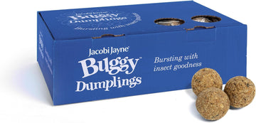 Suet Balls For Wild Birds - Jacobi Jayne® Buggy Dumplings™ Pack Of 6-100g Fat Balls For Wild Birds, High Energy Bird Food Fat Balls With Mealworms, Buggy Fat Suet Balls for Bird feeder?BD100-48