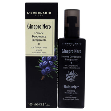 L'Erbolario Black Juniper Citrus Body Deodorant Spray, 3.3 Oz : Beauty & Personal Care
