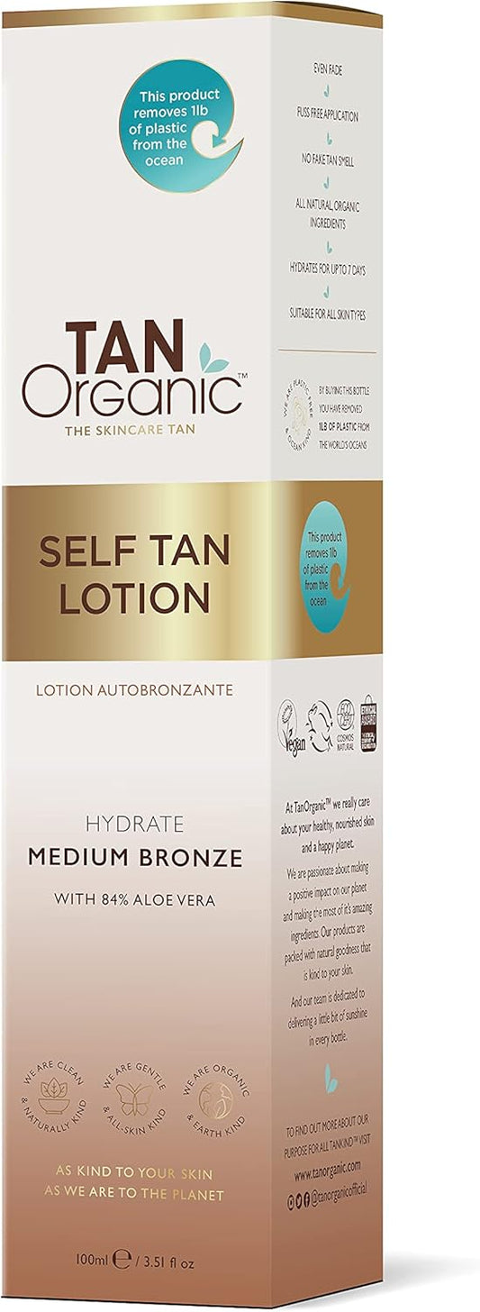 Tanorganic Self Tanning Lotion Fake Tan Certified Organic Natural Vegan 100Ml