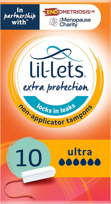 Lil-Lets Non-Applicator Ultra Tampons, Pack of 10