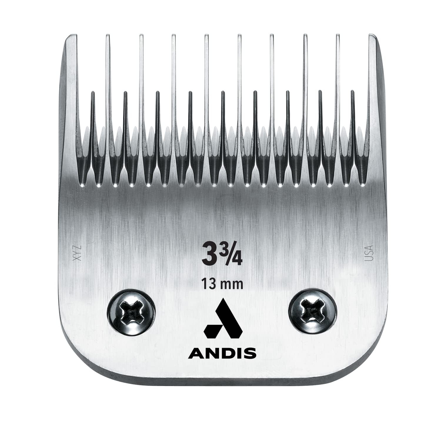 Andis – 64133, Ultra Edge Detachable Dog Clipper Blade – Comprised Of Carbon-Infused Steel, Exclusive Hardening Process With 3-3/4-Inch Skip Tooth - For Agc, Bdc Series - 1/2-Inch Cut Length, Chrome