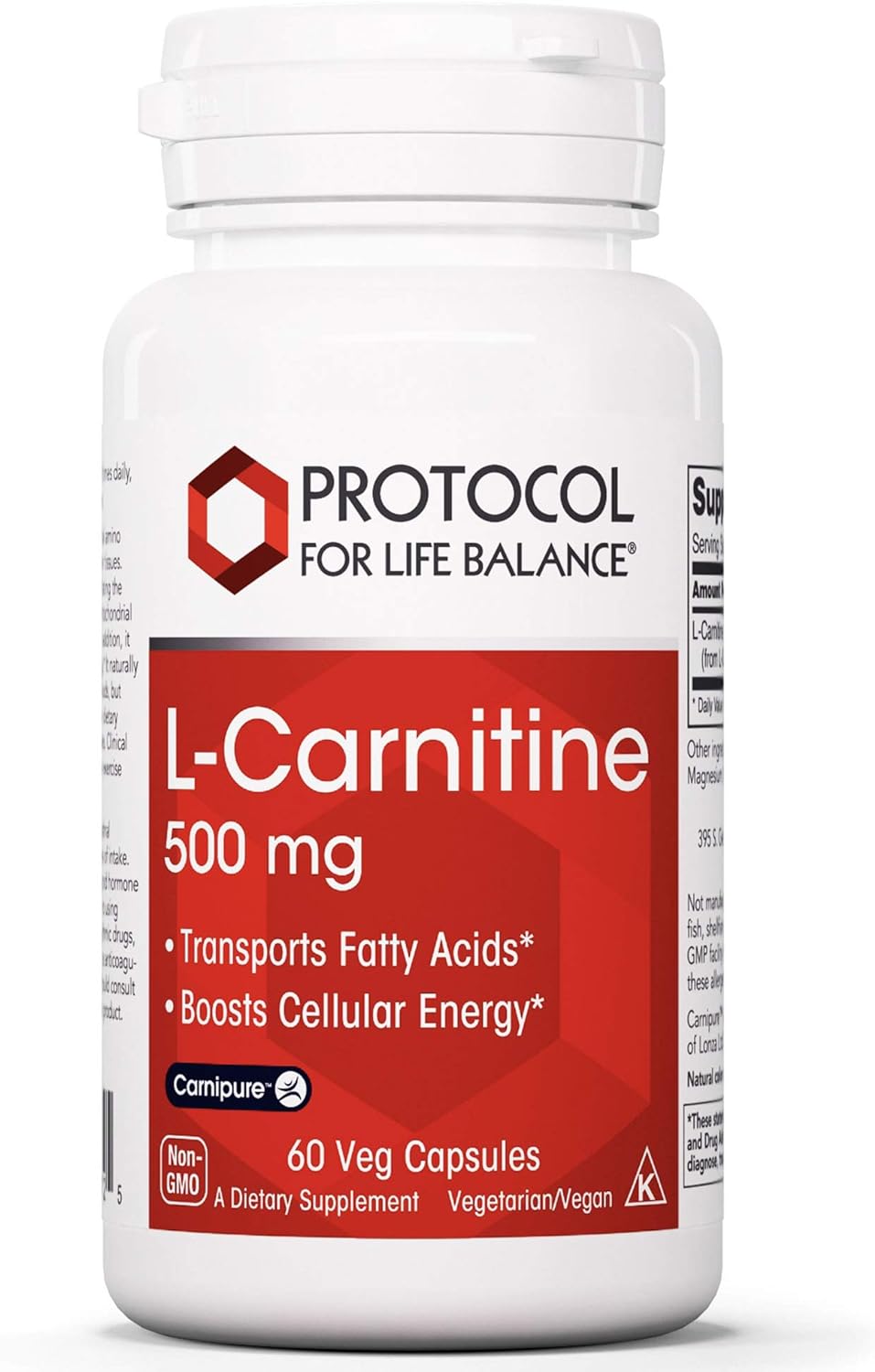 Protocol L-Carnitine 500mg - Supports Metabolic Health, Energy Product