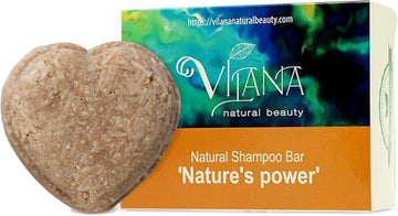 Nature’s Power Natural Shampoo Bar 70g by Vilana | Vegan Shampoo Bar – Removes Dirt, Helps Fight Dandruff, Strengthens Hair Roots | Sulphate Free Hair Shampoo Bar, Suitable for Normal and Greasy Hair