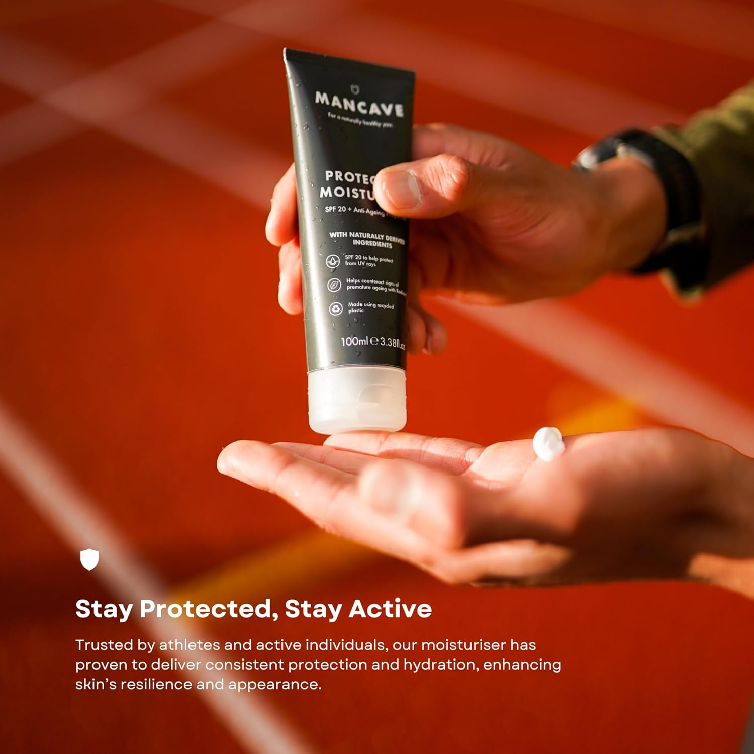 ManCave SPF 20 Moisturiser, Anti-Aging, Counteracts Signs of Aging, SPF Face Moisturise, Vitamin E, Caffeine, Natural Formulation, Recycled Plastics, Cruelty-Free, Powerful SPF 20 Protection : Amazon.co.uk: Beauty