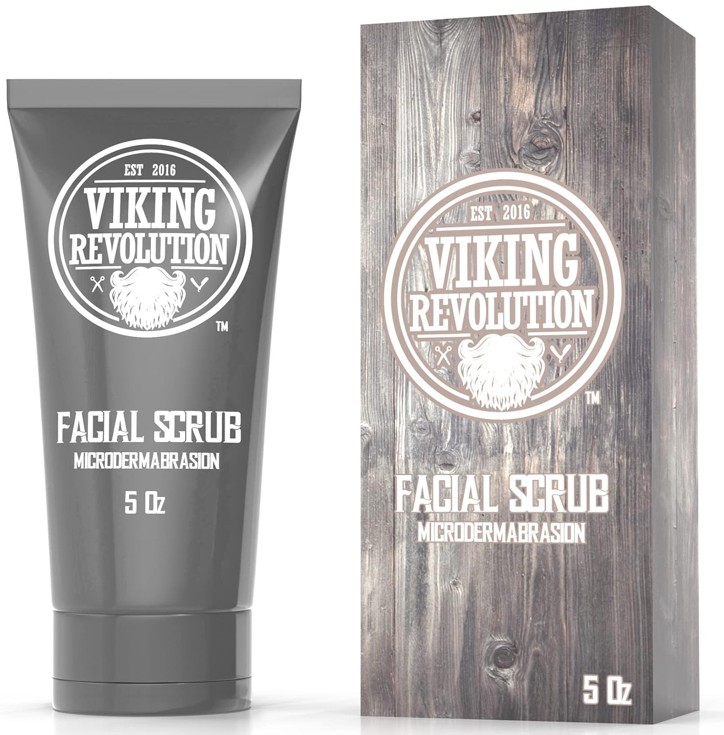 Viking Revolution Microdermabrasion Face Scrub For Men - Facial Cleanser For Skin Exfoliating, Deep Cleansing, Removing Blackheads, Acne, Ingrown Hairs - Men'S Face Scrub For Pre-Shave (1 Pack)