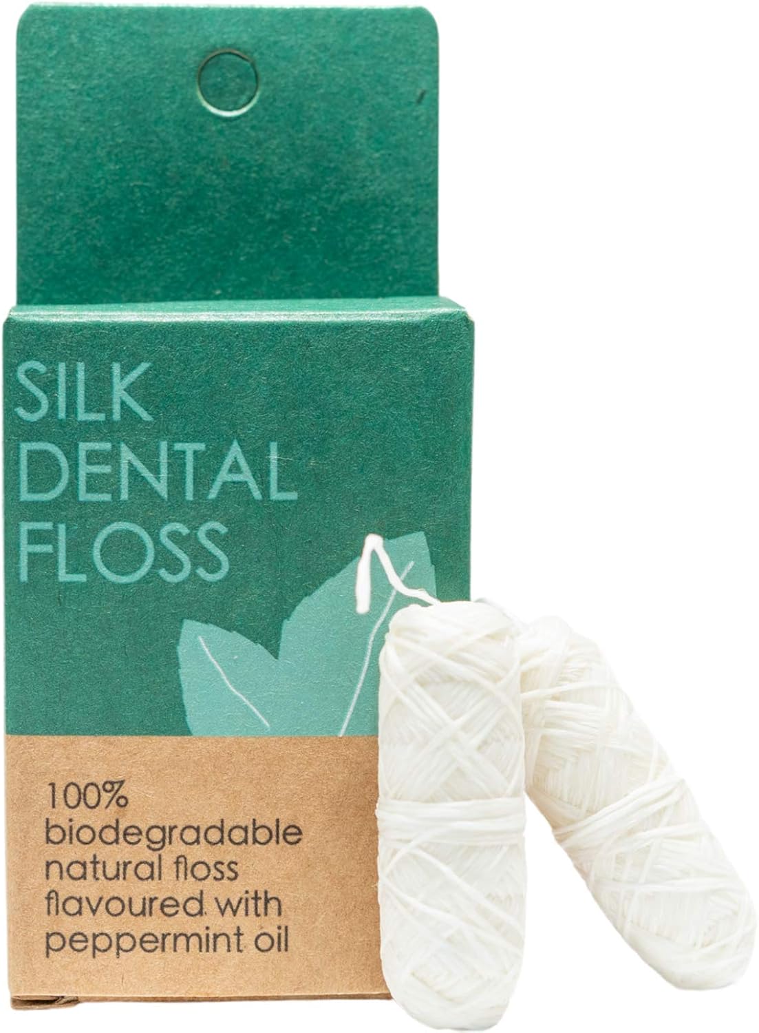 FLON Natural Silk Dental Floss Refills 2 X 30M ~ Eco Friendly Biodegradable Organic Zero Waste Plastic Free Natural Floss ~ Cruelty Free Peace Silk ~Candelilla Waxed Mint Flavoured