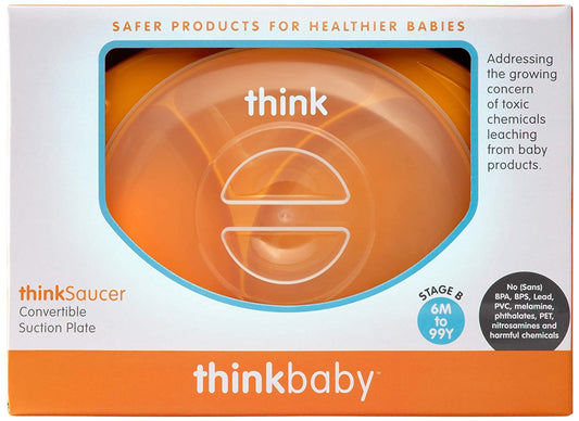 Thinkbaby Thinksaucer Suction Plate, Orange